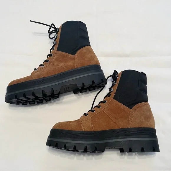 Marc Fisher Brown Suede “Sashia” Platform Combat Boot, Size 7.5 - Picture 6 of 10